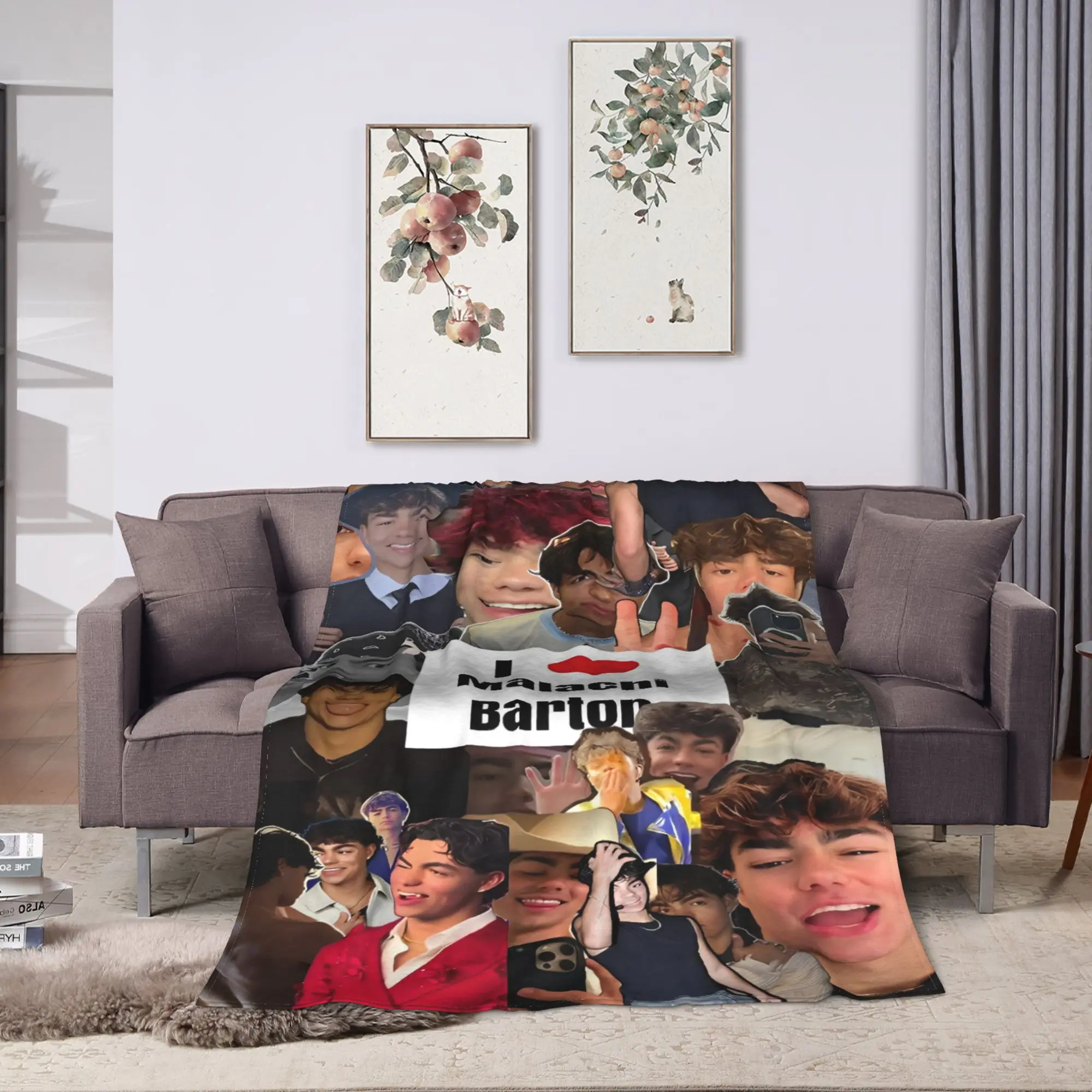 

Malachi Barton Flannel Blanket Winter Warm Soft Throw Blanket for Girls Boys Couch Chair Funny Bedspread Sofa Bed Cover