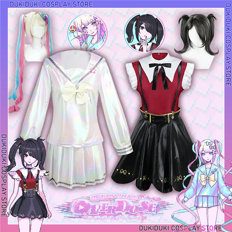 

Костюм для косплея KAngel NEEDY GIRL OVERDOSE Rain: полный комплект, лазерный цвет, униформа JK, юбки, для ролевых игр, карнавалов и вечеринок