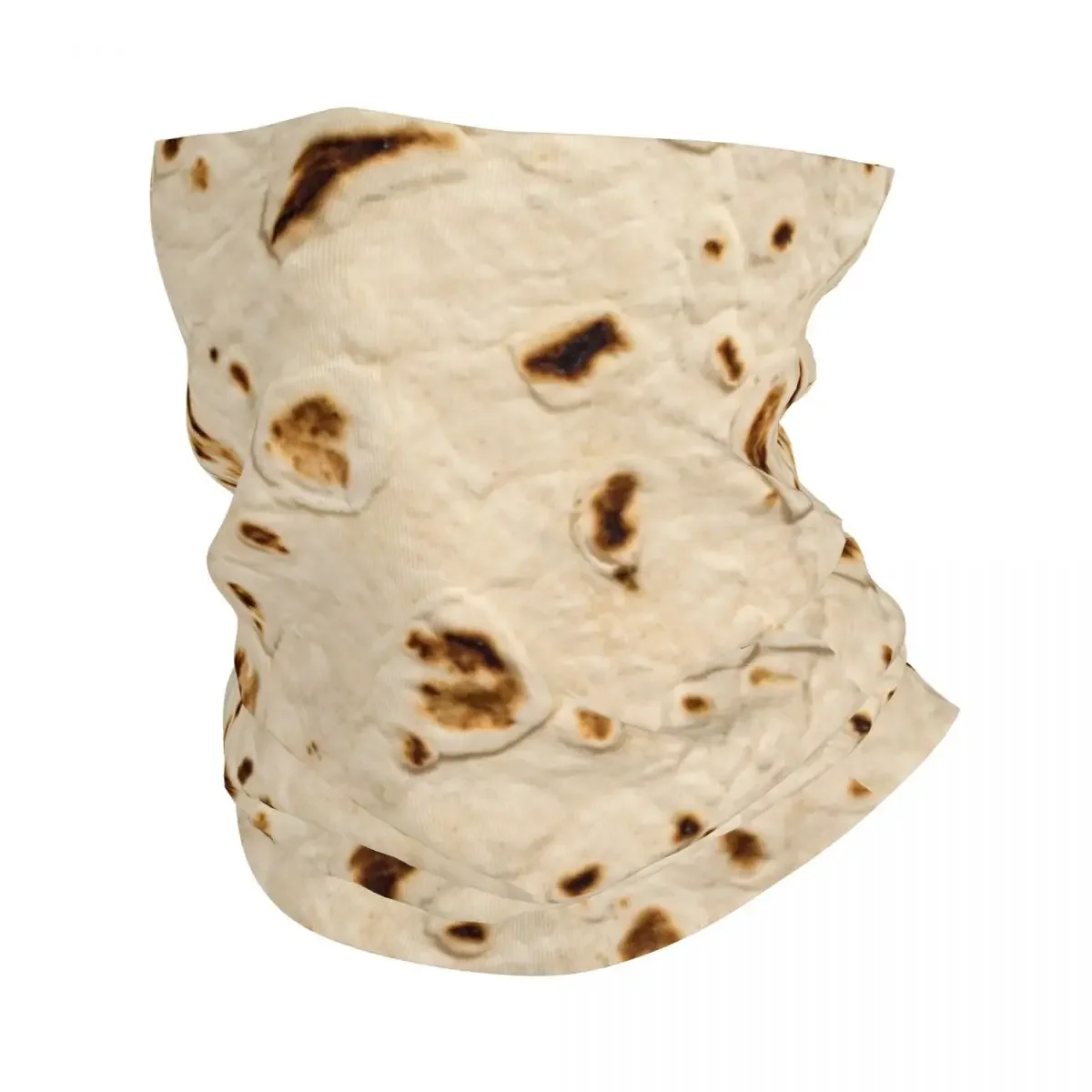 Burrito Tortilla Wrap Bandana Neck Gaiter Printed Pizza Food Naan Mask Scarf Warm Headband Outdoor Sports Unisex Adult Winter