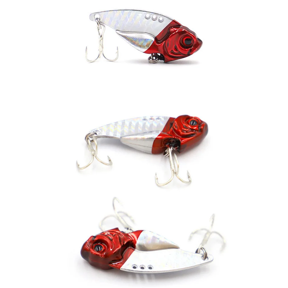 7/10/15/20g 3D EyesMetal Vib Blade Lure Sinking Vibration Baits Artificial Vibe for Bass Pike Perch Fishing Lures 12 Colors