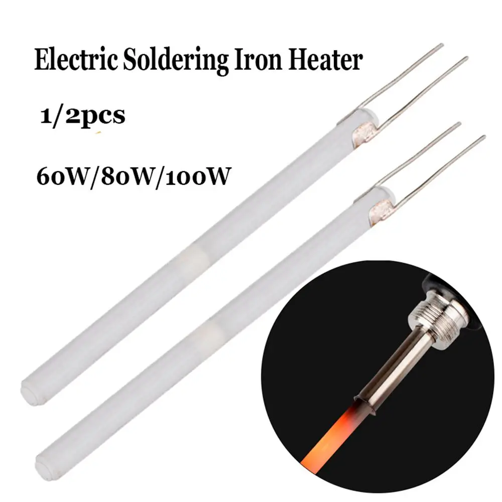 1PCS 220V 80/60/100W Adjustable Temperature Electric Soldering Iron Heater Ceramic Internal Heating Element for 908 908S Solder