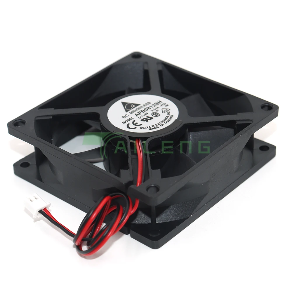 For Delta AFB0812SH 8025 8cm 80mm DC12V 0.51A Dual ball fan power supply chassis Cooling Fan 2 Pin fan