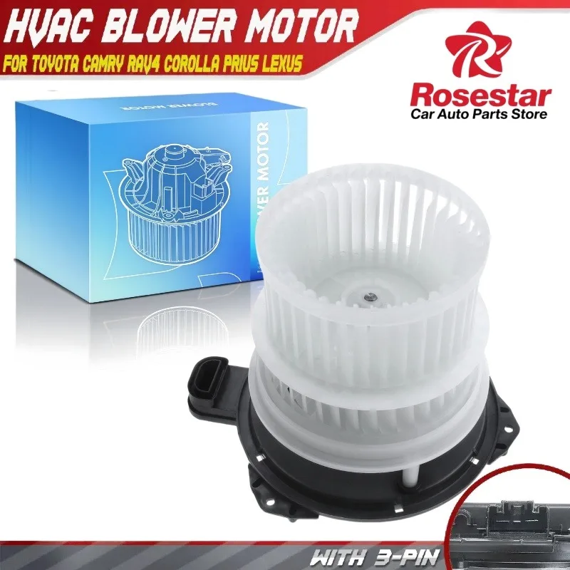 

AC Heater Blower Motor Brushless for Toyota Camry 18-23 RAV4 Corolla Prius Lexus 700344 PM5226 BM10051C, 87103-58080, 871030E090