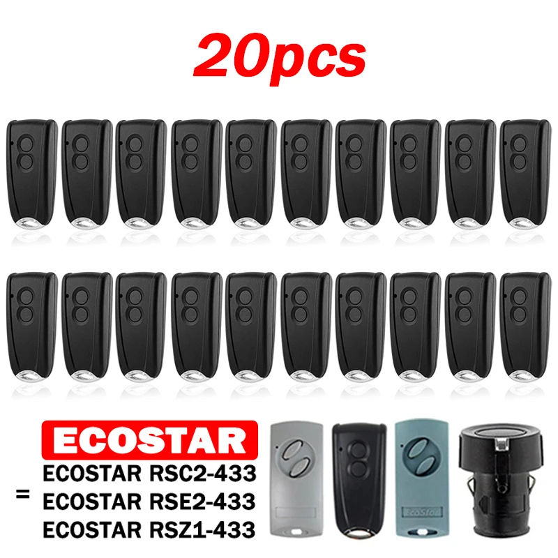 

For ECOSTAR RSC2 RSE2 RSZ1 RSC2-433 RSE2-433 RSZ1-433 Garage Door Remote Control 433MHz Work With Liftronic 500 700 800 Motors