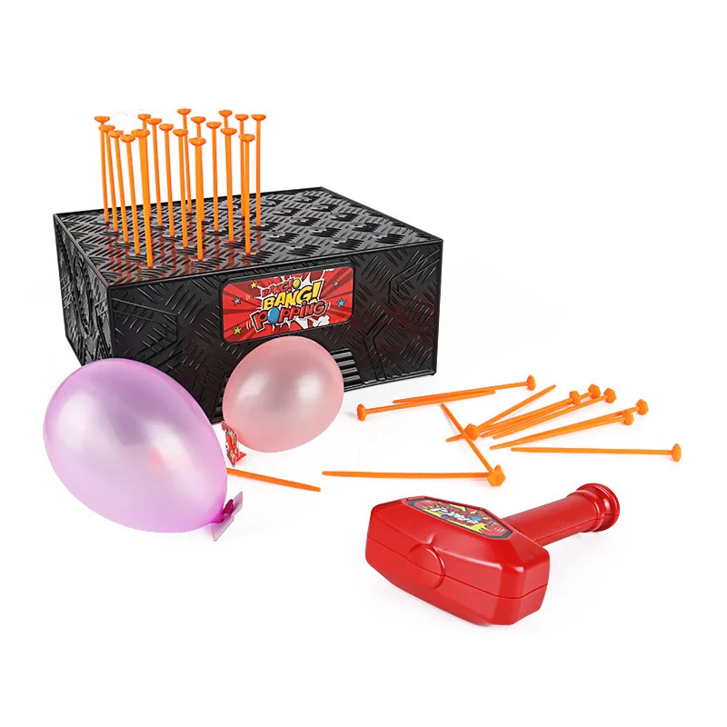 Divertente scatola per palloncini con martello Gioco da tavolo giocattolo per bambini amico gioco di società juego Regalo di compleanno emozionato