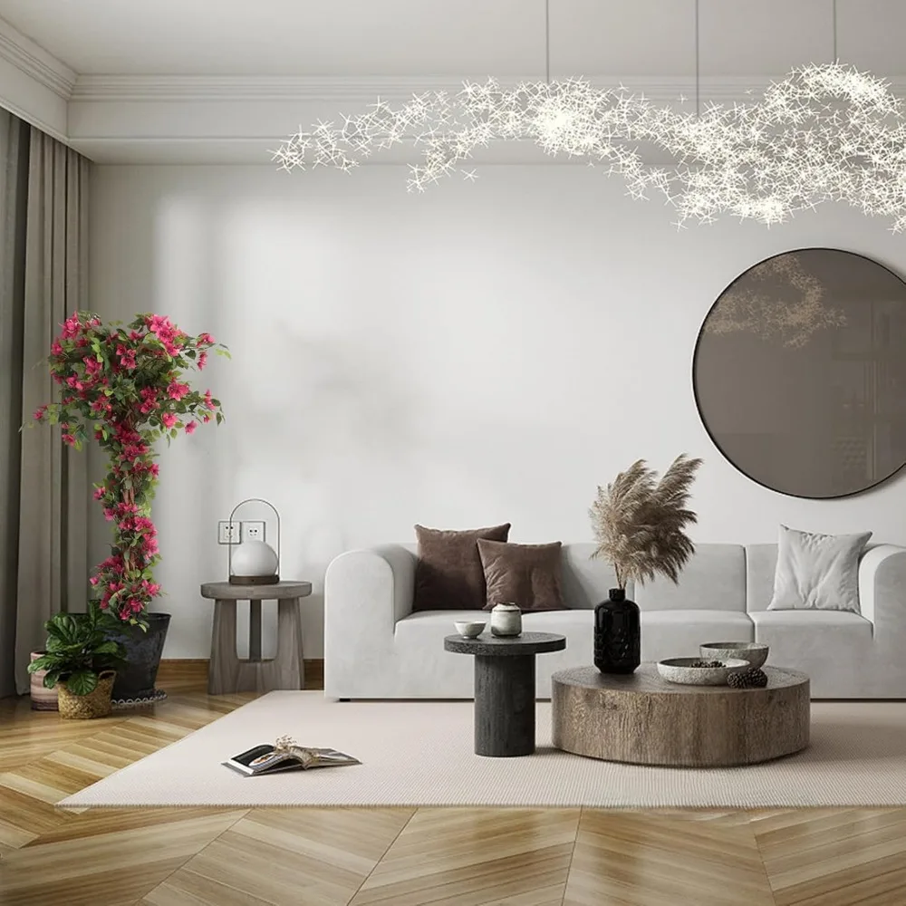 1,5 m langer künstlicher Bougainvillea-Baum mit Blumen im Kunststofftopf, künstlicher blühender Baum für die Dekoration im Innen- und Außenbereich, Heimbüro
