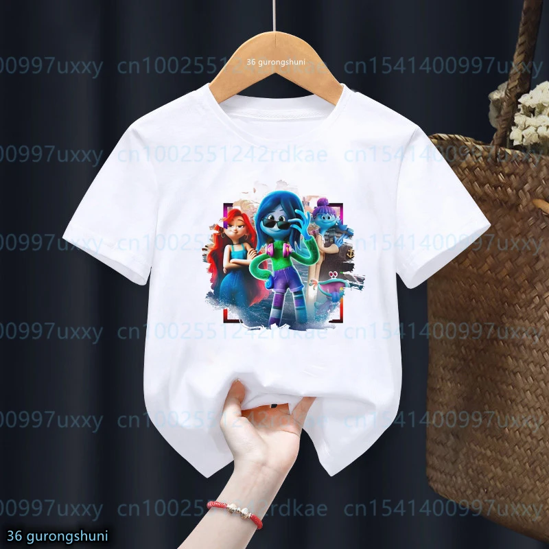 Funny Boys T-Shirt New Movie Ruby Gillman Teenage Kraken Cartoon Print Tshirt girls Fashion Kids Tshirt Cute Boys Girls Clothing