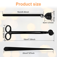3Pcs Candle Extinguishing Tool Stainless Steel Candle Wick Trimmer Cutter Wick Dipper Candle Wick Trimmer Scissor Candle Stopper
