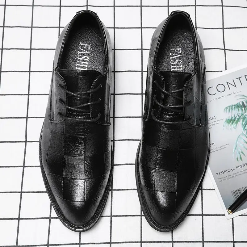 

Men Business Dress Shoes Pointed Toe British Style Trendy Casual Office Footwear