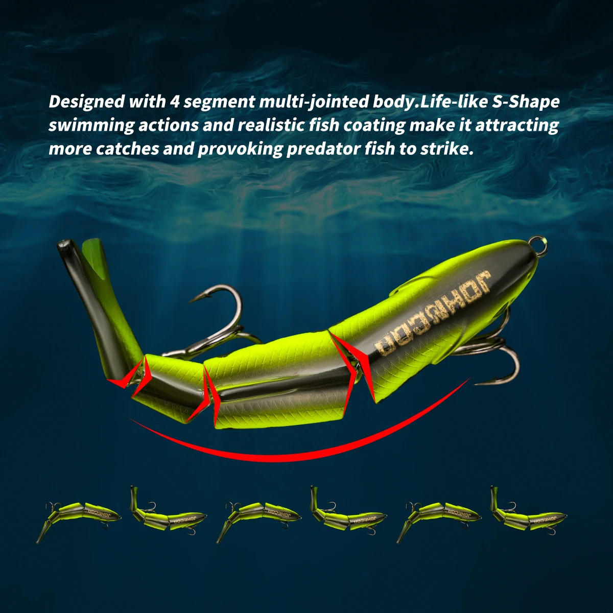 Crankbait multisección – Hundimiento lento para lubina - imagen 2
