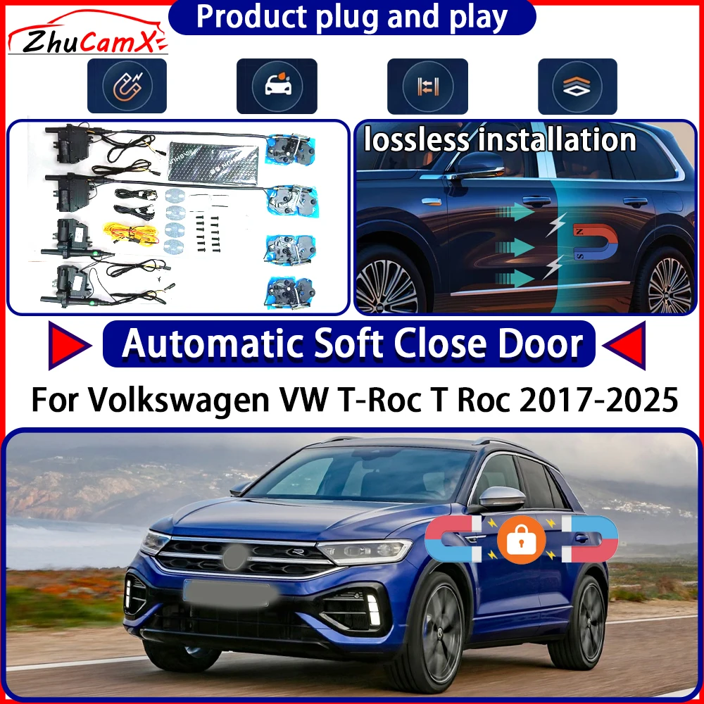 

Привод замка двери OEM для Volkswagen VW T-Roc 2017-2025: Комплект с функцией плавного закрывания, электроприводом и автоматическим доводчиком дверей