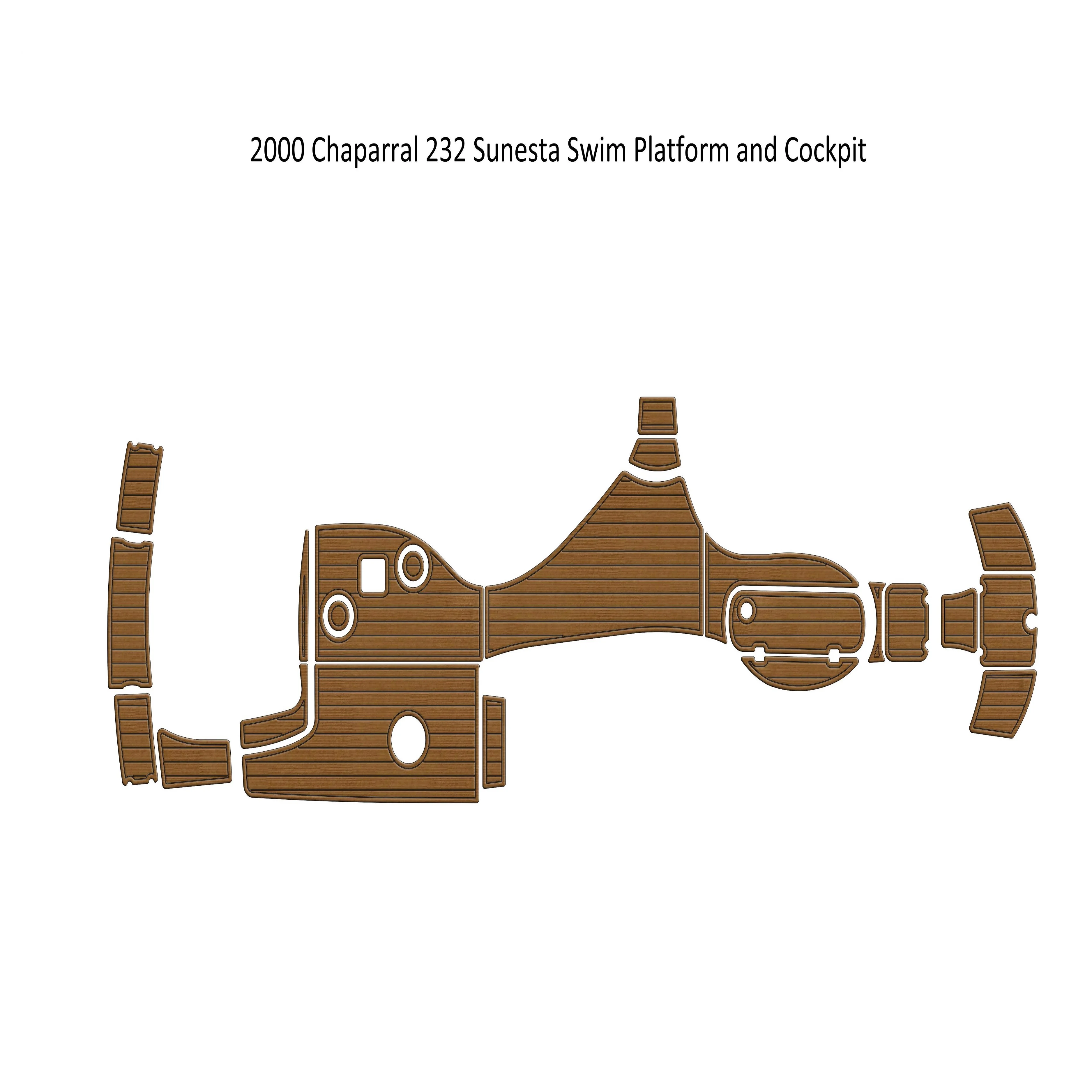 Swim Platform Cockpit Boat EVA Foam Teak Floor Pad For 2000 Chaparral 232 Sunesta