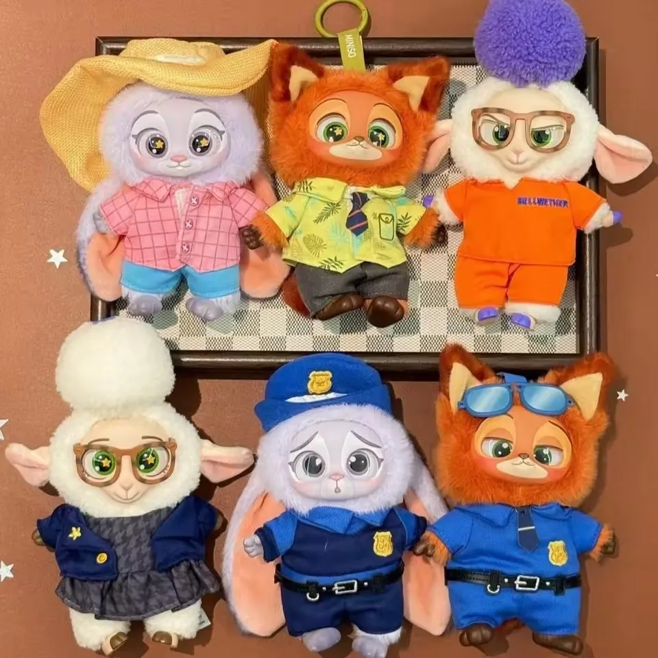 Caja Sorpresa Disney Zootopia 2, Muñeco de Vinilo Nick y Judy, Linda Mochila de Juguete Sorpresa, Colgante de Regalo de Cumpleaños Sorpresa para Niños