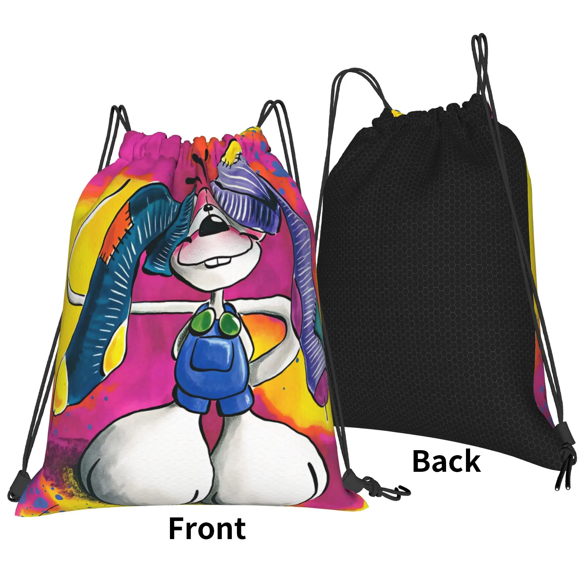 Cartoon D-Diddl Drawstring Bag  Sports Camping Couple BackpacksWaterproof Funny Sackpack String Bags