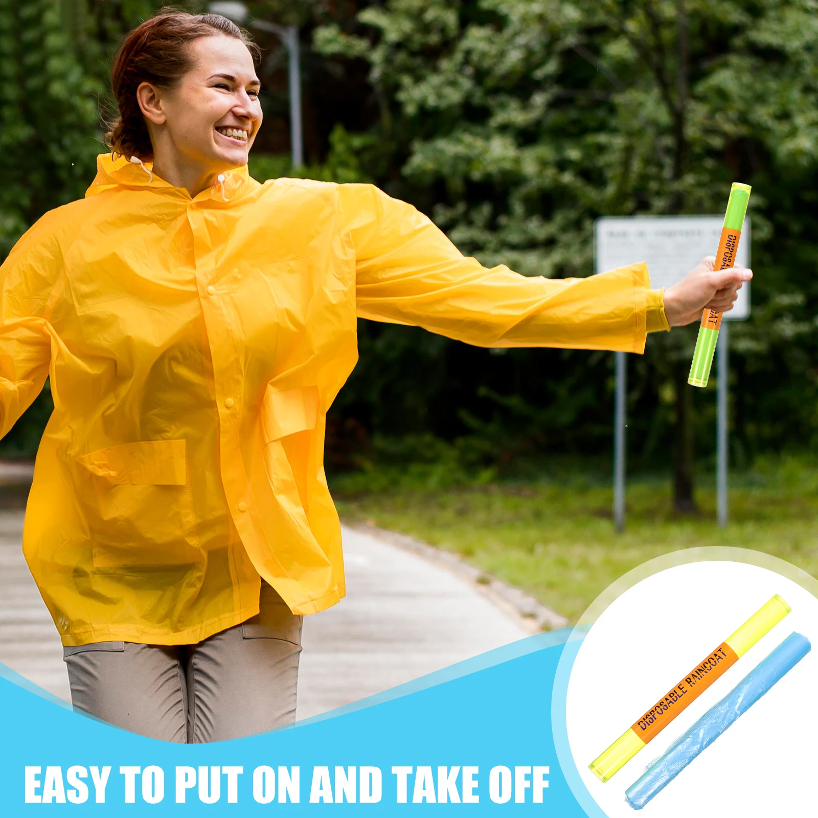

Clear Disposable Rain Poncho Adult Emergency Raincoat For Outdoor Bike Lightweight Plastic Rain Cover Protector Ponchos Reusable