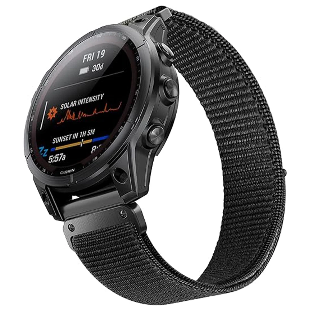 22mm 26mm watch nylon strap For Garmin Fenix 8 8Pro E 7 7X 6 6X 5 5X/Forerunner 970 965/Enduro 2 3/Tactix 8 Quick Fit Sport Band