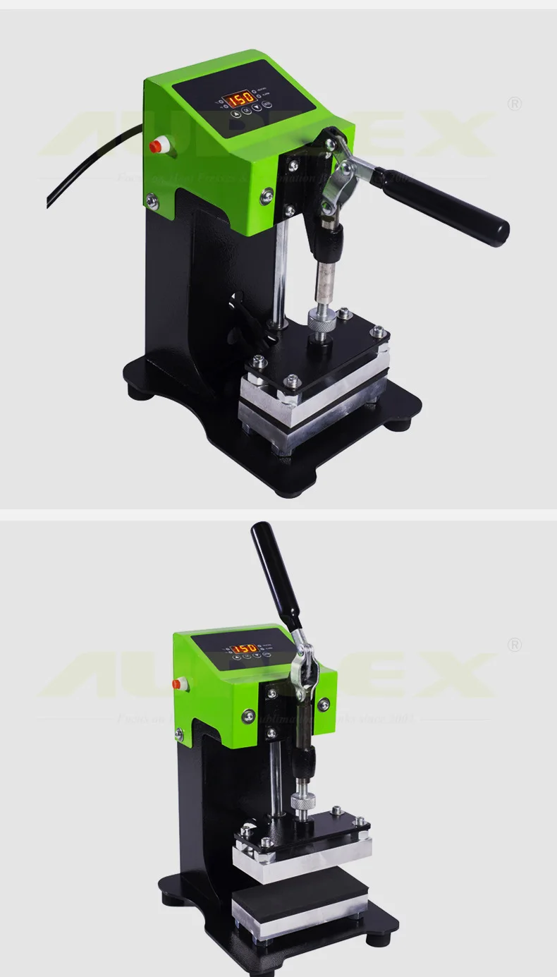 Small Double Heating Rosin Machine Manual Hydraulic DIY Hot Stamping Squeezing & Resin Extraction Hot Pressing Tool