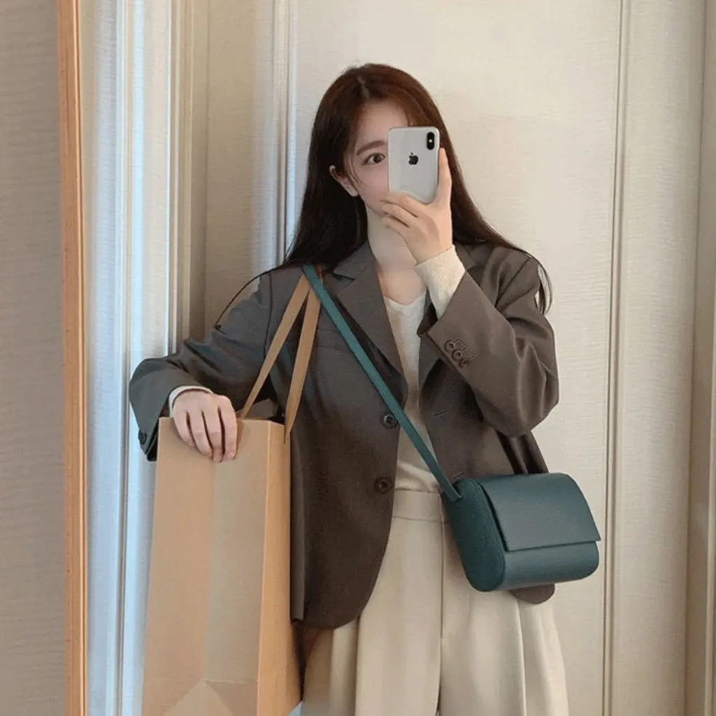 

Women's Trendy Short Slim-fit Suit Jacket Spring Autumn New Elegant Casual Top for Commuter Occupation