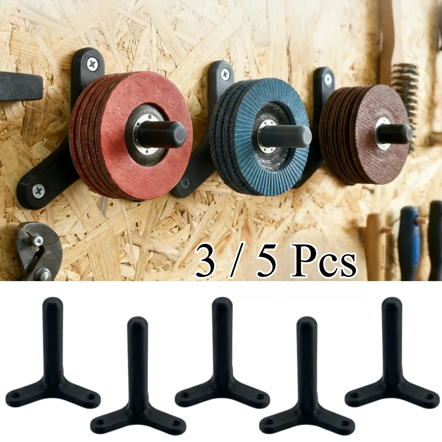 3/5 Pcs Multifunctional Angle Grinder Disc Storage Rack Cutting Grinding Wheel Holder Hardware Workshop Tool Organizer