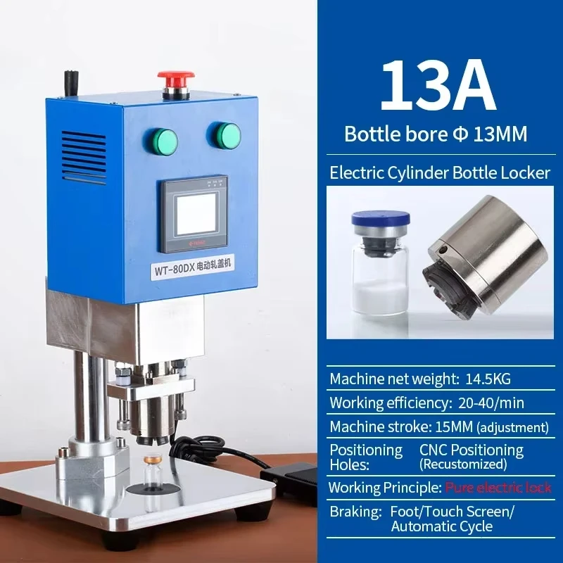 

Carpenter WT-80DX pure electric penicillin bottle capping machine, ampoule capping machine, essential oil bottle capping machine