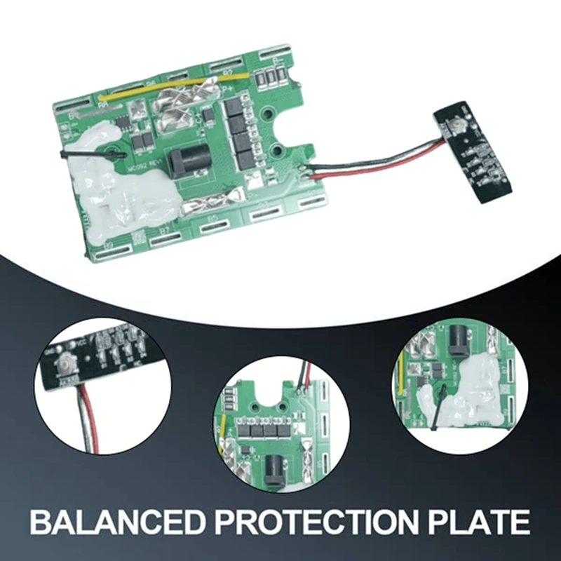 DTA5 Battery Protection Board with LED Indicator for 18V Power Tool Replacement, Overcharge Discharge Short Circuit Protection