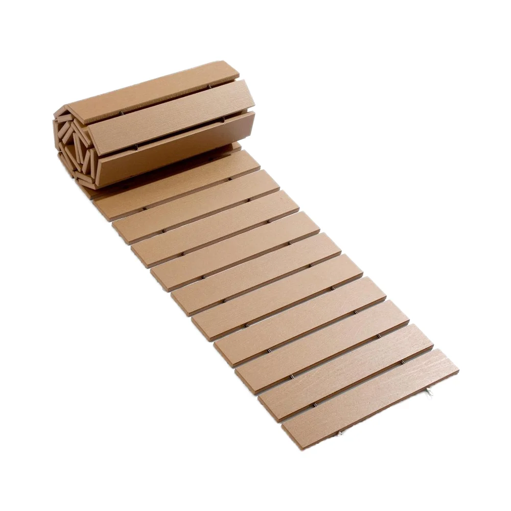 8 ft Weather-Resistant HDPE Outdoor Walkway Long-Lasting Wood-Look Garden Pathway Decorative Roll for Patio Outdoor Furniture