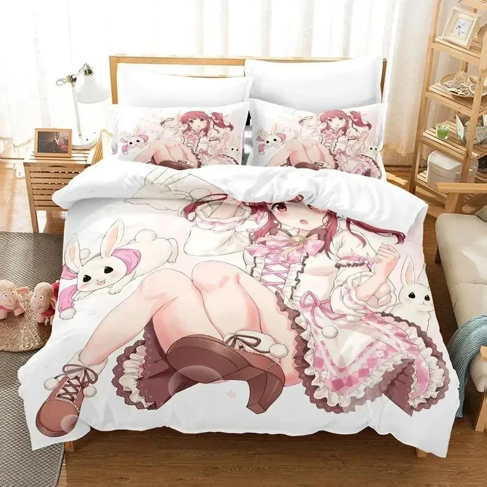 

3D Anime Chieri Ogata Bedding set Printed Duvet Cover Pillowcase Single Double Queen Super King Size Sets