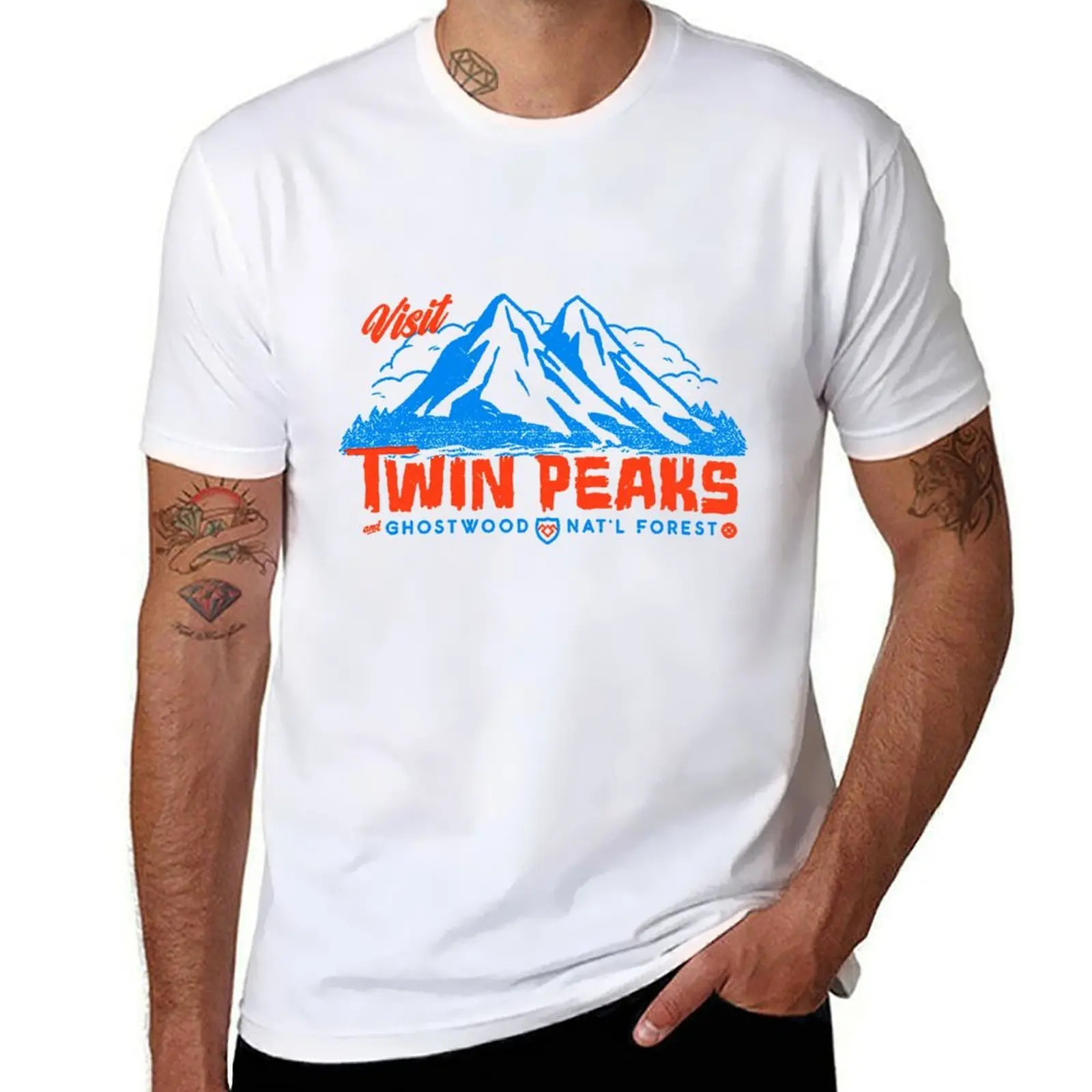 

Футболка Visit Twin Peaks, комплект белых футболок, футболка из 100% хлопка