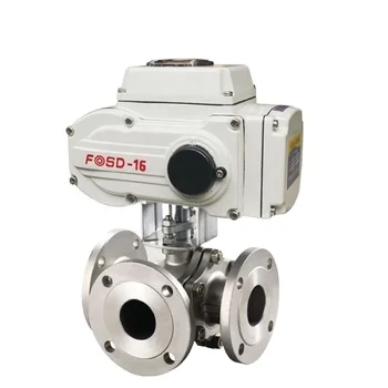 

Electric Actuator Flange Stainless Steel 3 Way Motorized Ball Valve