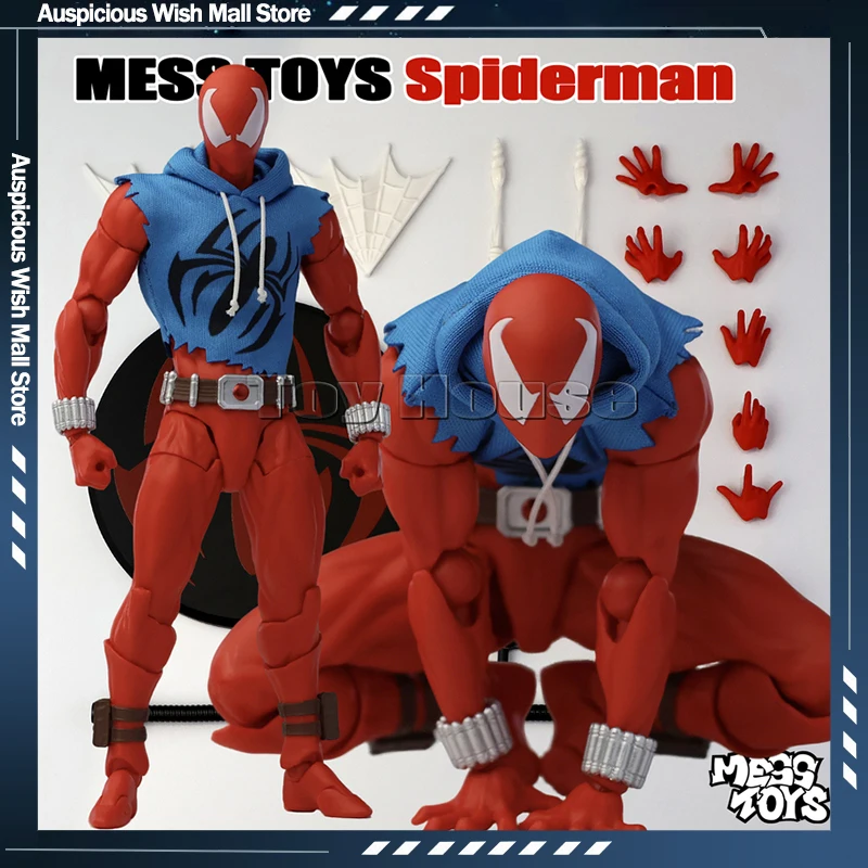Auténticos juguetes de Spiderman, figura de acción de anime de Spiderman rojo y azul, Peter Kaine Parker, juguetes modelo, regalos de Navidad