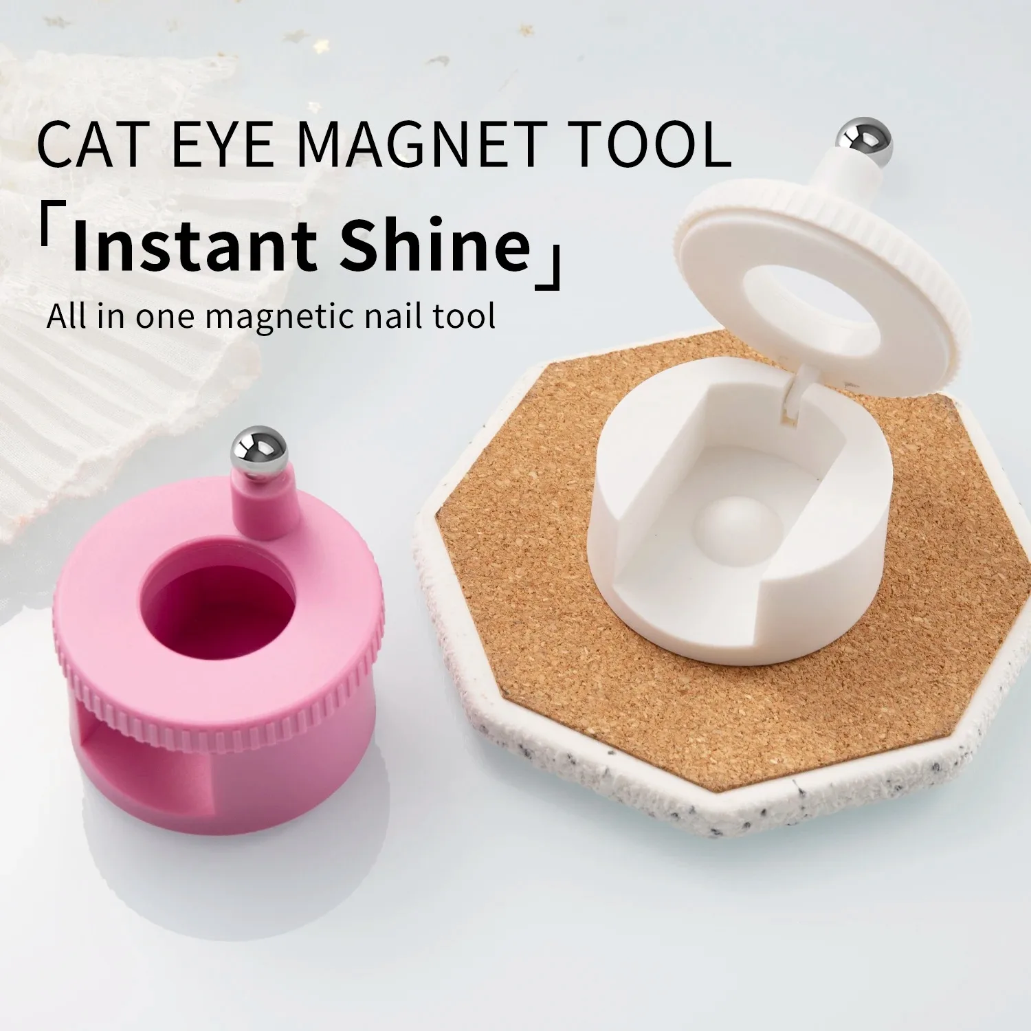 Rotate Glass Bead Cat Eye Nail Art Tool Automatic Rotating Strong Magnetic Suction Portable Design Ideal For Beginners