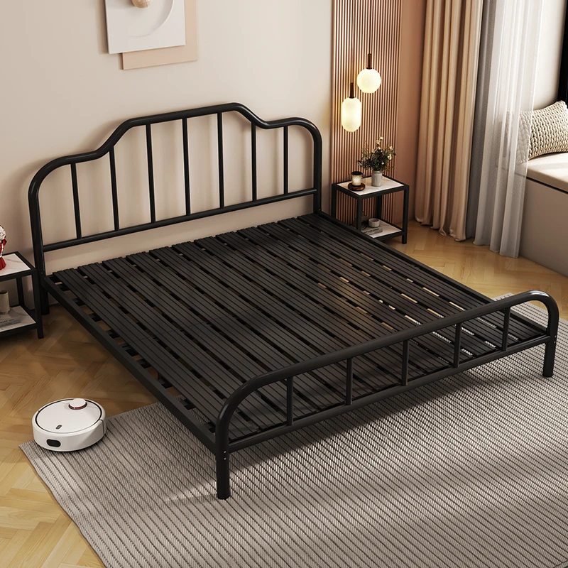 Heavy Duty Metal Bed Frame with Headboard and Footboard, No Box Spring Needed Platform Bed Base, Modern Iron Bedstead，King/Queen