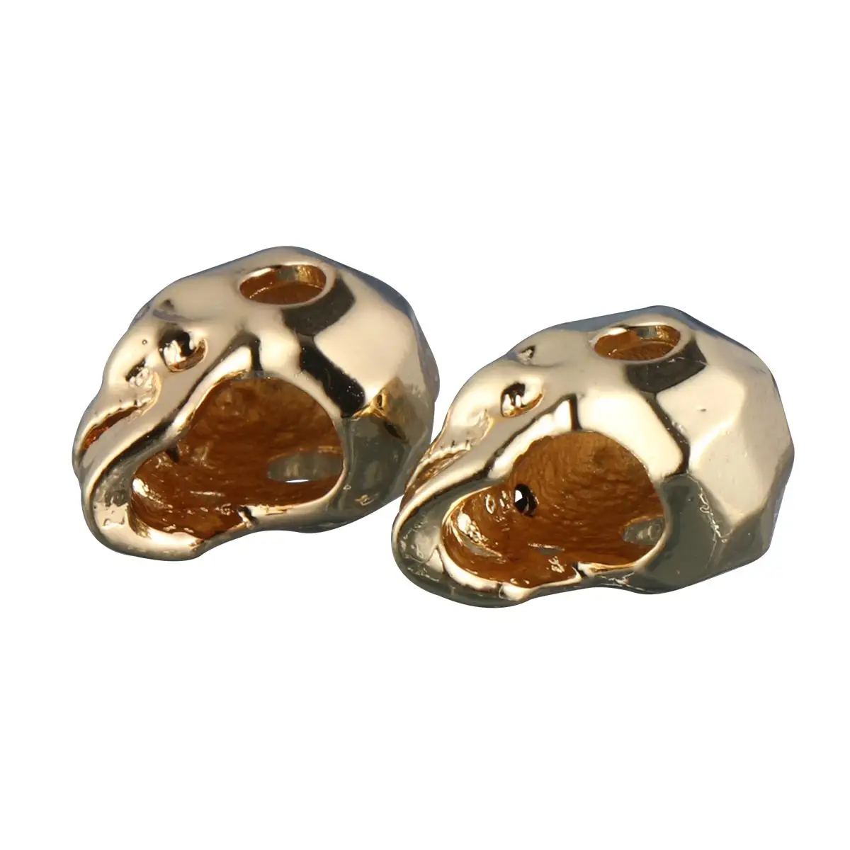 

2 Pcs Beads DIY Ghost Head Pendants Punk Rivet Accessories Bracelet Necklace Earrings Craft Simple Stylish Special