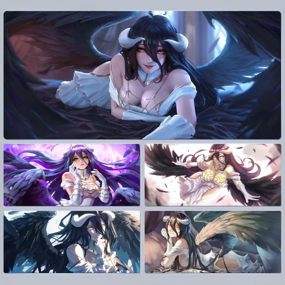 

Albedo Overlord Mousepad Rubber XXL Cartoon Anime Gaming Mouse Pad Keyboard Mouse Mats Desk Mat Accessories for PC Mouse Carpet