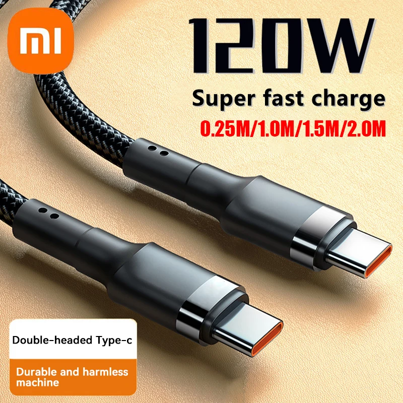 Xiaomi PD 120w Fast Charging Cable Usb C To C Mobile Phone Charging Cable Car Electronic Cable For Iphone Samsung Huawei