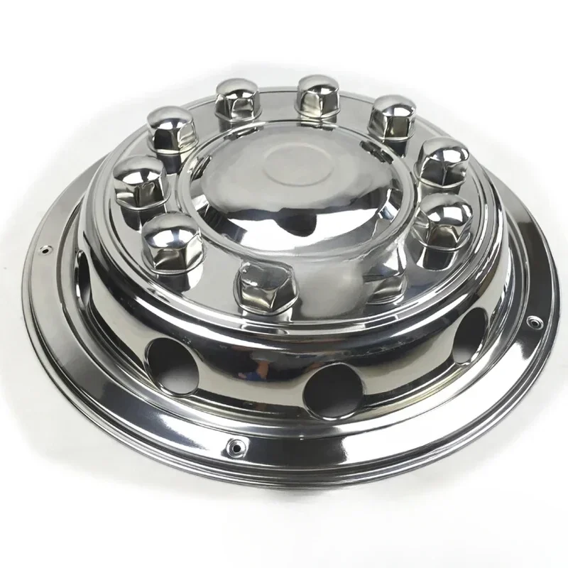 New 10 hole hubcap wheel cover 22.5 inch luxury all-inclusive bus van stainless steel modified accessories