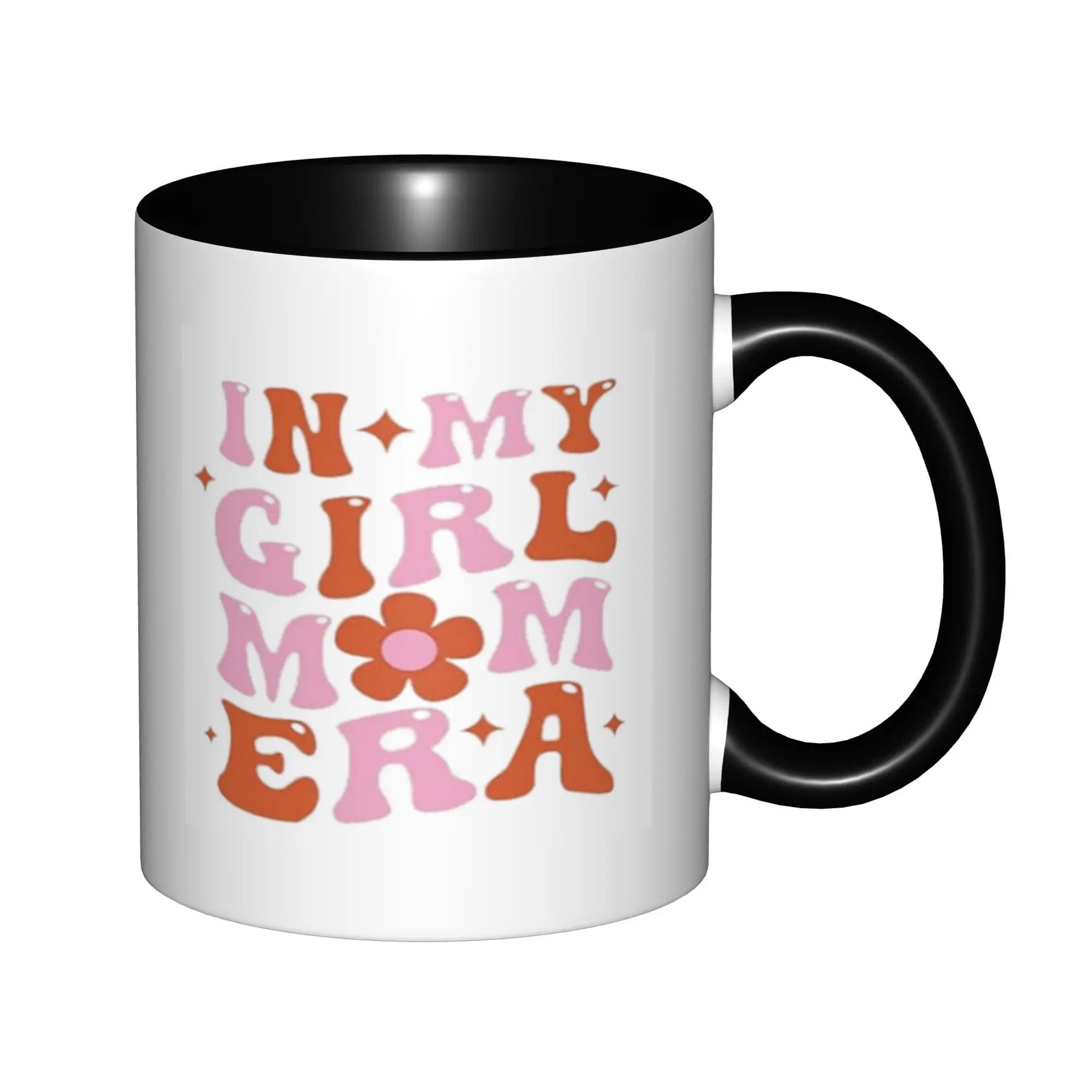 

In My Girl Mom Era Gifts, Birthday Gifts for New Mom Mugs With Black Handle Birthday Coffee Mugs Ceramic Tea Cups 11oz