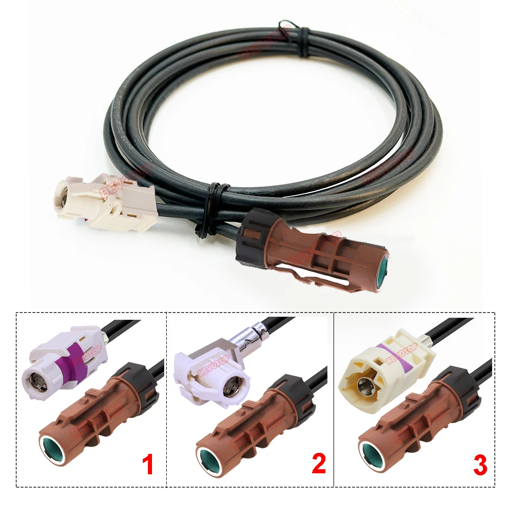 1PCS Rear Reverse Camera Cable Harness Waterproof HSD F to Non-Waterproof HSD B Connector Wire Harness Camera Vedie Line BEVOTOP