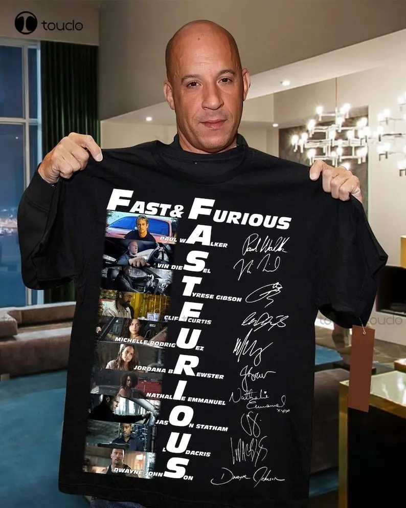 Fast And Furious Tee, Fast And Furious Anniversary Shirt, Fast Furious Shirt, Vin-Diesel Shirt, Paul Walker T-Shirt Xs-5Xl