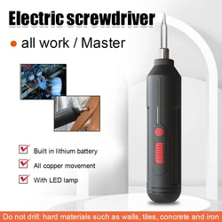 Electric Screwdriver Battery Rechargeable Cordless Screwdriver Powerful Impact Wireless Screwdriver Drill Electric Screw Driver