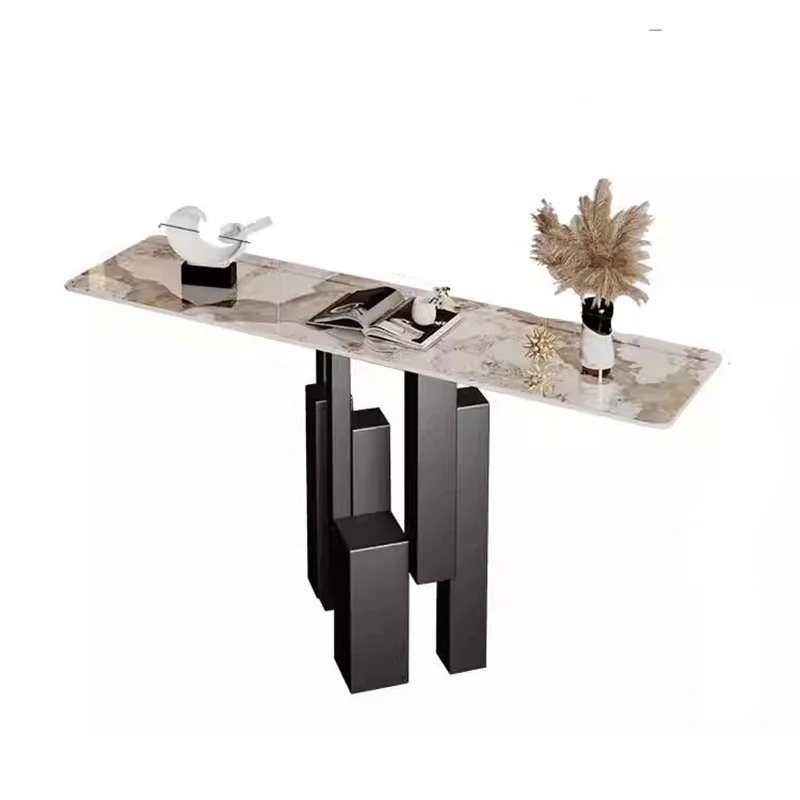 Vertical Black Living Room Table Corner Console Modern Design Table Garden Nordic Tisch Wohnzimer Entrance Hall Furniture