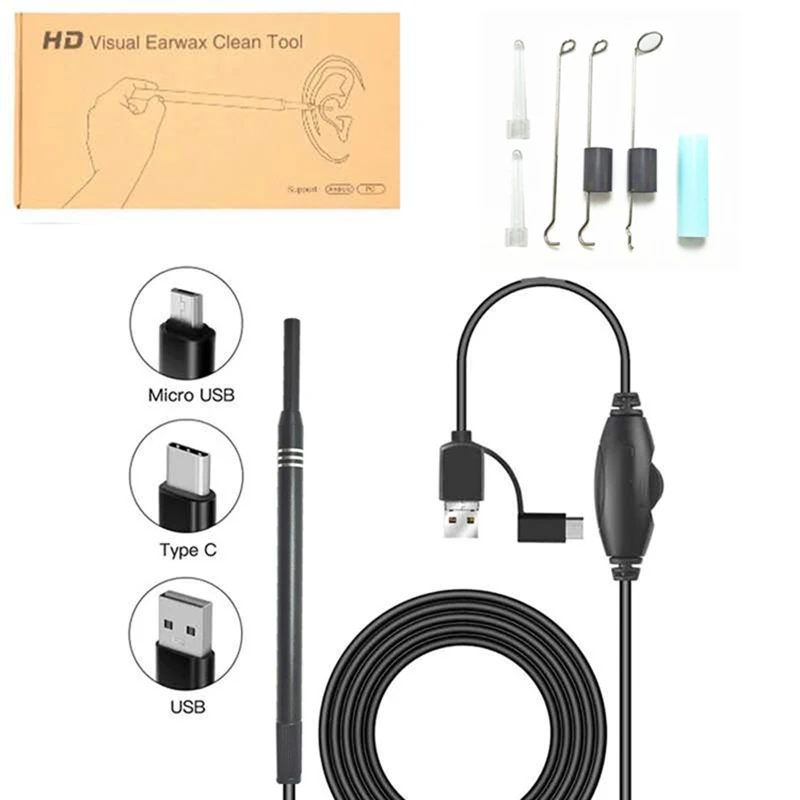 Visual ear scoop USB HD Mini Camera Electronic Ear Spoon Endoscope Cleaner Earwax Removal Cleaning Tool Intelligent Visual Ear P