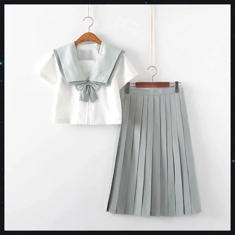 

Jk Uniform Dress Sets Sailor Collar Shirt Korean Japanese Style Sweet Two Piece Sets Women Outfits Summer Dress Female Clothing