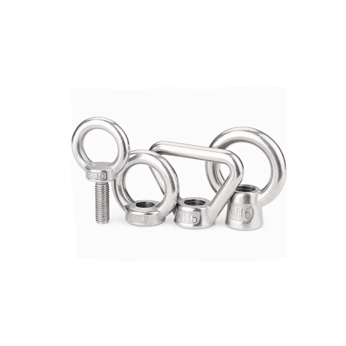 304 Stainless Steel Lifting Ring Nut / Circular Screw Cap Triangular Ring Hand  Nut  Fastener M3M4M8M12-M24