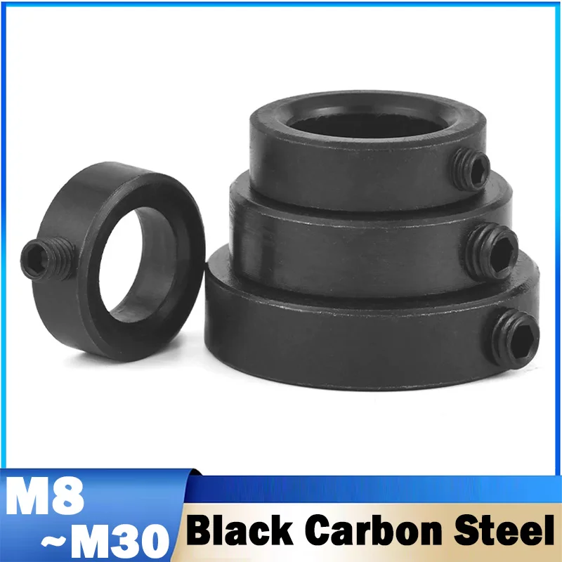 2~10Sets 8/10/12/14/15/16/17/18/20/22/25/28/30mm Black Shaft Collar Stop Ring Fixing Ring Limit Bearing Bush
