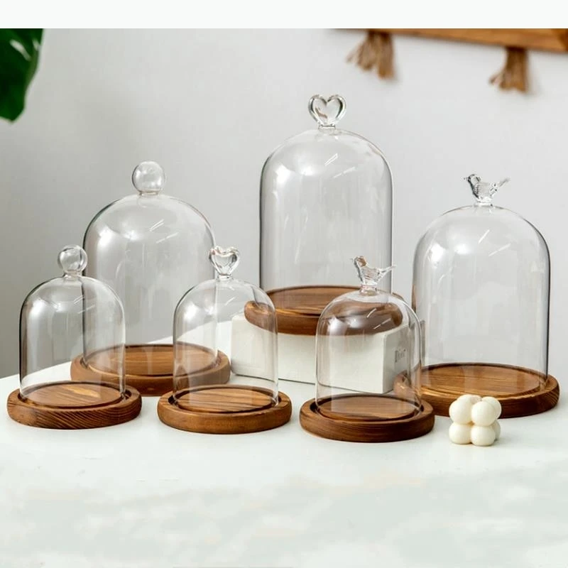 Preserved Flower Glass Dust Wooden Pallets Display Stand Ornament Crafts Decorative Stand Desktop Decorative Shelves