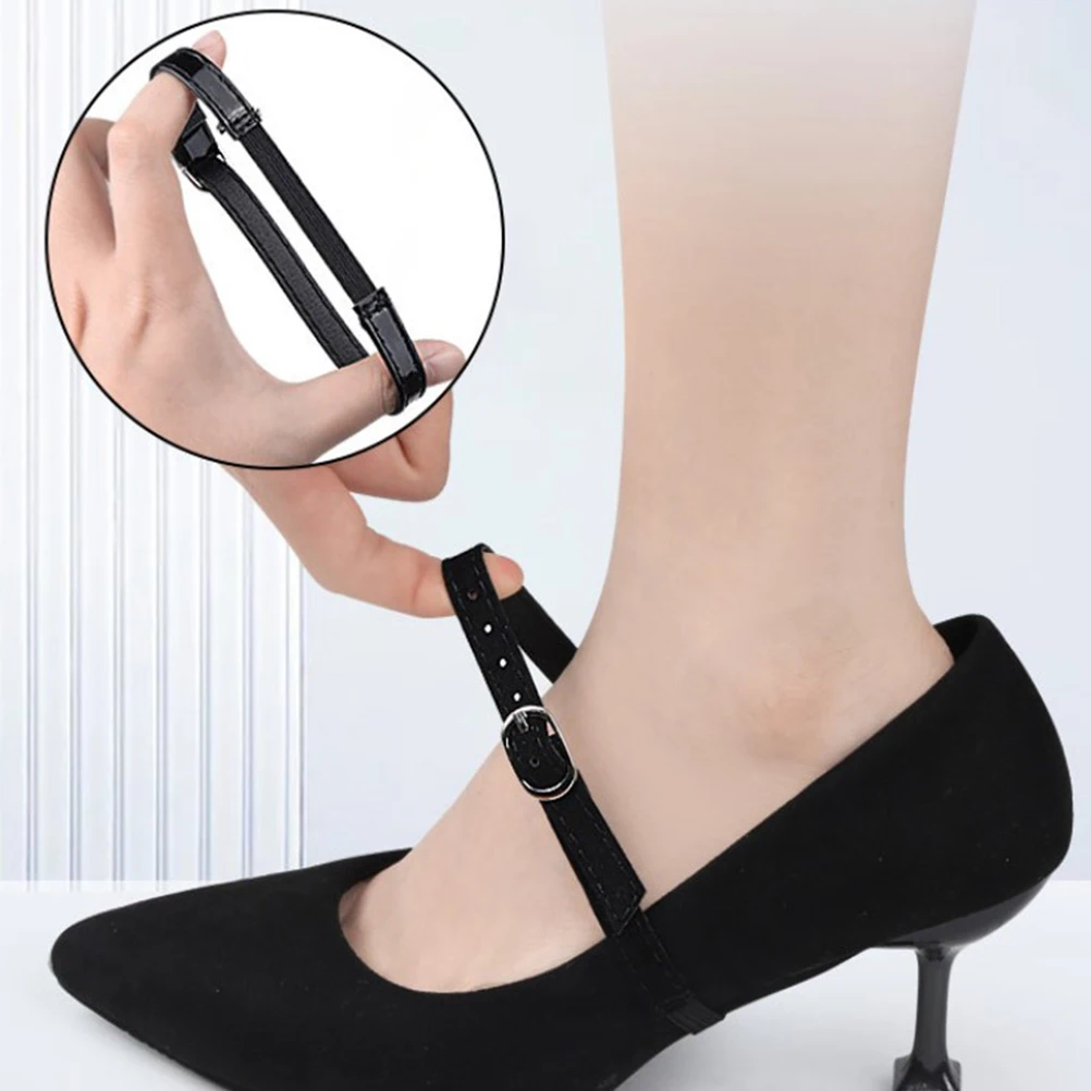 

3Pairs High Heel Straps Detachable Durable Fixing Buckle Easy Bend Fine Workmanship Practical Women Heel Bands Daily Use