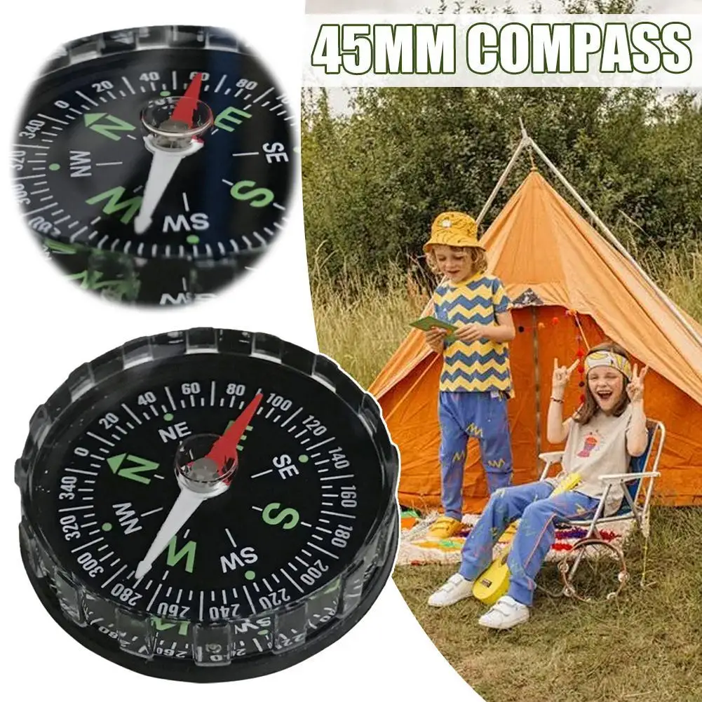 45mm Portable Compass for Student Classroom Climbing Hiking Camping Navigation Sports Outdoor Emergency Survival Tools