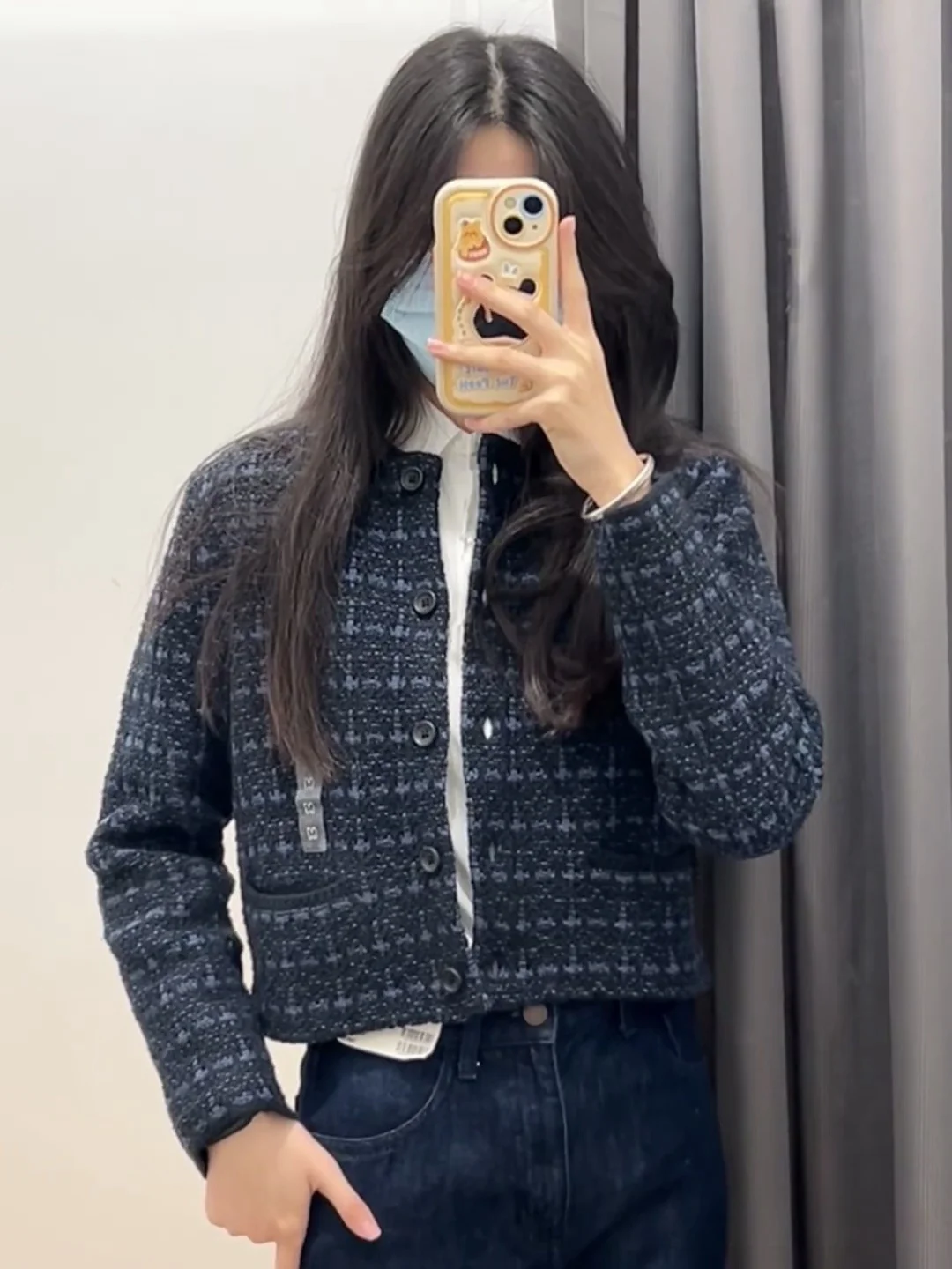 سترة محبوكة غير رسمية للربيع والخريف للنساء سترة صغيرة مفتوحة من Celebri ملابس خارجية للسيدات