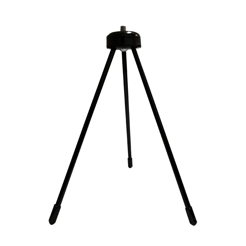 14/19/25cm Portable Mini Iron Tripod, Bedside Desktop Metal Phone Holder, 1/4 Screw Interface, Small, Lightweight and Foldable